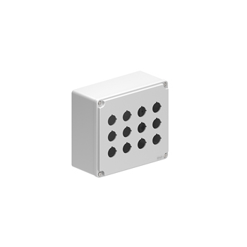 12 HOLE METAL PUSHBUTTON STATION