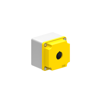 1 HOLE METAL PUSHBUTTON STATION YELLOW