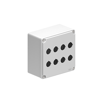 8 HOLE METAL PUSHBUTTON STATION