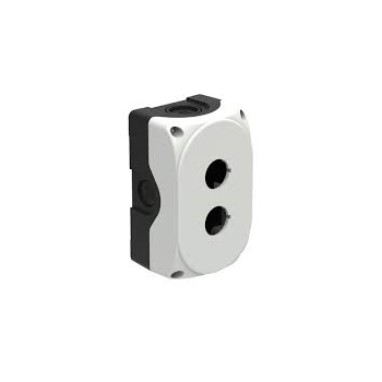 2 HOLE EMPTY PUSHBUTTON STATION - GREY