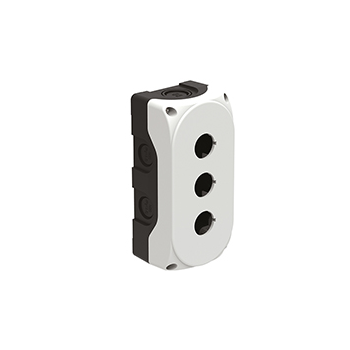 3 HOLE EMPTY PUSHBUTTON STATION - GREY