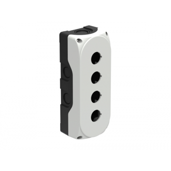 4 HOLE EMPTY PUSHBUTTON STATION - GREY