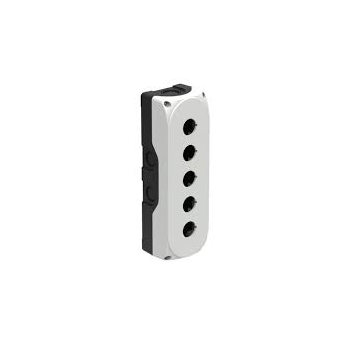 5 HOLE EMPTY PUSHBUTTON STATION - GREY