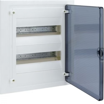 24 WAY FLUSH DISTRIBUTION BOARD TRANSPARENT DOOR