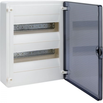 24 WAY SURFACE DISTRIBUTION BOARD TRANSPARENT DOOR