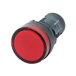 30mm RED PANEL MOUNT LED PILOT LIGHT 24VAC/DC